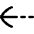Arrow Dashed Left Icon from Flex Line Set
