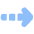 Arrow Dashed Right Icon from Plump Flat Set