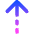 Arrow Dashed Warm Up Icon from Core Gradient Set