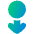 Arrows Swipe Down Alt Icon from Plump Gradient Set