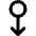 Arrows Swipe Down Alt Icon from Core Remix Set