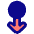 Arrows Swipe Down Alt Icon from Plump Pop Set