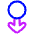 Arrows Swipe Down Alt Icon from Plump Neon Set