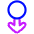 Arrows Swipe Down Alt Icon from Plump Neon Set