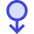 Arrows Swipe Down Alt Icon from Sharp Duo Set