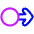 Arrows Swipe Right Alt Icon from Plump Neon Set