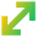 Diagonal Line Arrow 1 Icon from Sharp Gradient Set