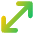 Diagonal Line Arrow 1 Icon from Core Gradient Set