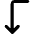Line Arrow Bend Left Down Icon from Core Remix Set