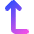 Line Arrow Bend Left Up Icon from Core Gradient Set