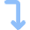 Line Arrow Bend Right Down Icon from Core Flat Set