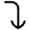 Line Arrow Bend Right Down Icon from Flex Line Set