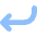 Line Arrow Curve Down Left Icon from Core Flat Set