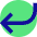 Line Arrow Curve Down Left Icon from Sharp Pop Set