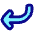 Line Arrow Curve Down Left Icon from Plump Pop Set