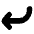 Line Arrow Curve Down Left Icon from Plump Solid Set
