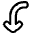 Line Arrow Curve Left Down Icon from Plump Line Set