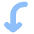 Line Arrow Curve Left Down Icon from Plump Flat Set