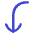 Line Arrow Curve Left Down Icon from Flex Duo Set