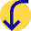 Line Arrow Curve Left Down Icon from Sharp Pop Set