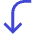 Line Arrow Curve Left Down Icon from Sharp Duo Set