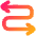 Line Arrow Curvy Both Direction 3 Icon from Plump Gradient Set