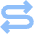 Line Arrow Curvy Both Direction 4 Icon from Sharp Flat Set
