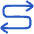 Line Arrow Curvy Both Direction 4 Icon from Plump Duo Set