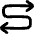 Line Arrow Curvy Both Direction 4 Icon from Plump Remix Set