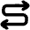 Line Arrow Curvy Both Direction 4 Icon from Plump Solid Set