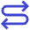 Line Arrow Curvy Both Direction 4 Icon from Sharp Duo Set