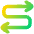 Line Arrow Curvy Both Direction 4 Icon from Plump Gradient Set