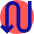 Line Arrow Curvy Down Left Icon from Sharp Pop Set