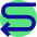 Line Arrow Curvy Left Down Icon from Sharp Pop Set