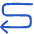 Line Arrow Curvy Left Down Icon from Plump Duo Set