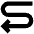 Line Arrow Curvy Left Down Icon from Sharp Solid Set