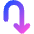 Line Arrow Turn Down Right Icon from Core Gradient Set