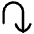 Line Arrow Turn Down Right Icon from Flex Line Set