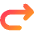 Line Arrow Turn Forward Icon from Core Gradient Set