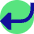 Triangle Arrow Curve Down Left Icon from Sharp Pop Set