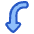 Triangle Arrow Curve Left Down Icon from Plump Duo Set