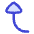 Triangle Arrow Curve Left Up Icon from Flex Duo Set