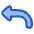 Triangle Arrow Curve Up Left Icon from Plump Duo Set