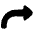Triangle Arrow Curve Up Right Icon from Plump Solid Set