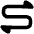 Triangle Arrow Curvy Both Direction 1 Icon from Plump Solid Set
