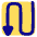 Triangle Arrow Curvy Down Left Icon from Plump Pop Set