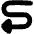 Triangle Arrow Curvy Left Down Icon from Flex Solid Set