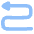 Triangle Arrow Curvy Left Up Icon from Plump Flat Set