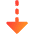 Triangle Arrow Dashed Cool Down Icon from Core Gradient Set
