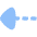 Triangle Arrow Dashed Left Icon from Flex Flat Set